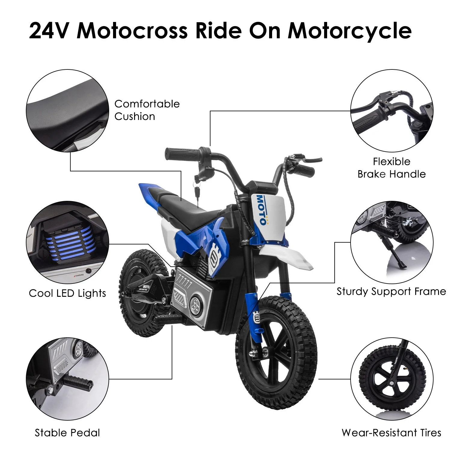 Electric Motocross Ride-On Motorcycle for Kids - Image 2