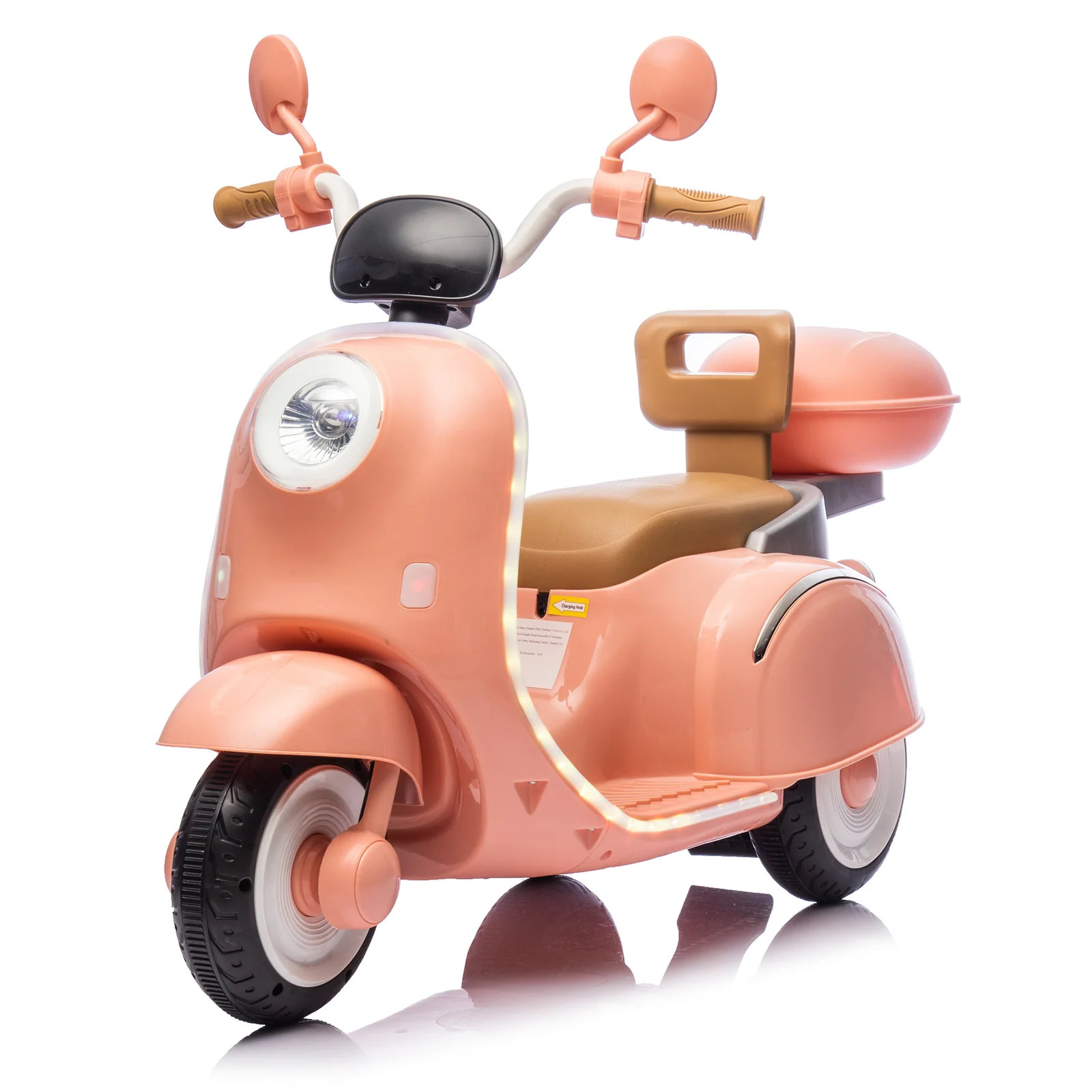 12V Kids Electric 3-Wheel Ride-On Motorcycle with Large Storage Space for Ages 3-6 - Image 11