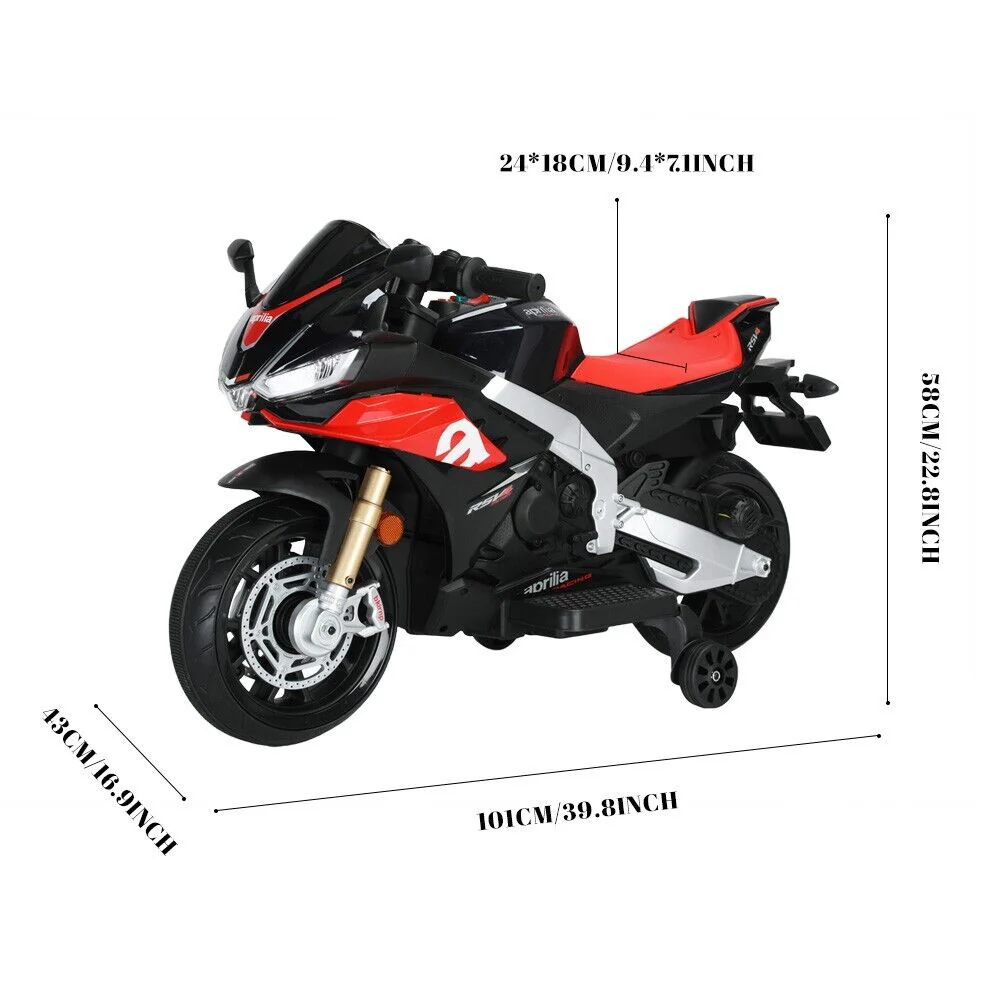 Kid's Electric Motorcycle with LED Lights and Bluetooth - 12V Ride-On Motorbike - Image 2