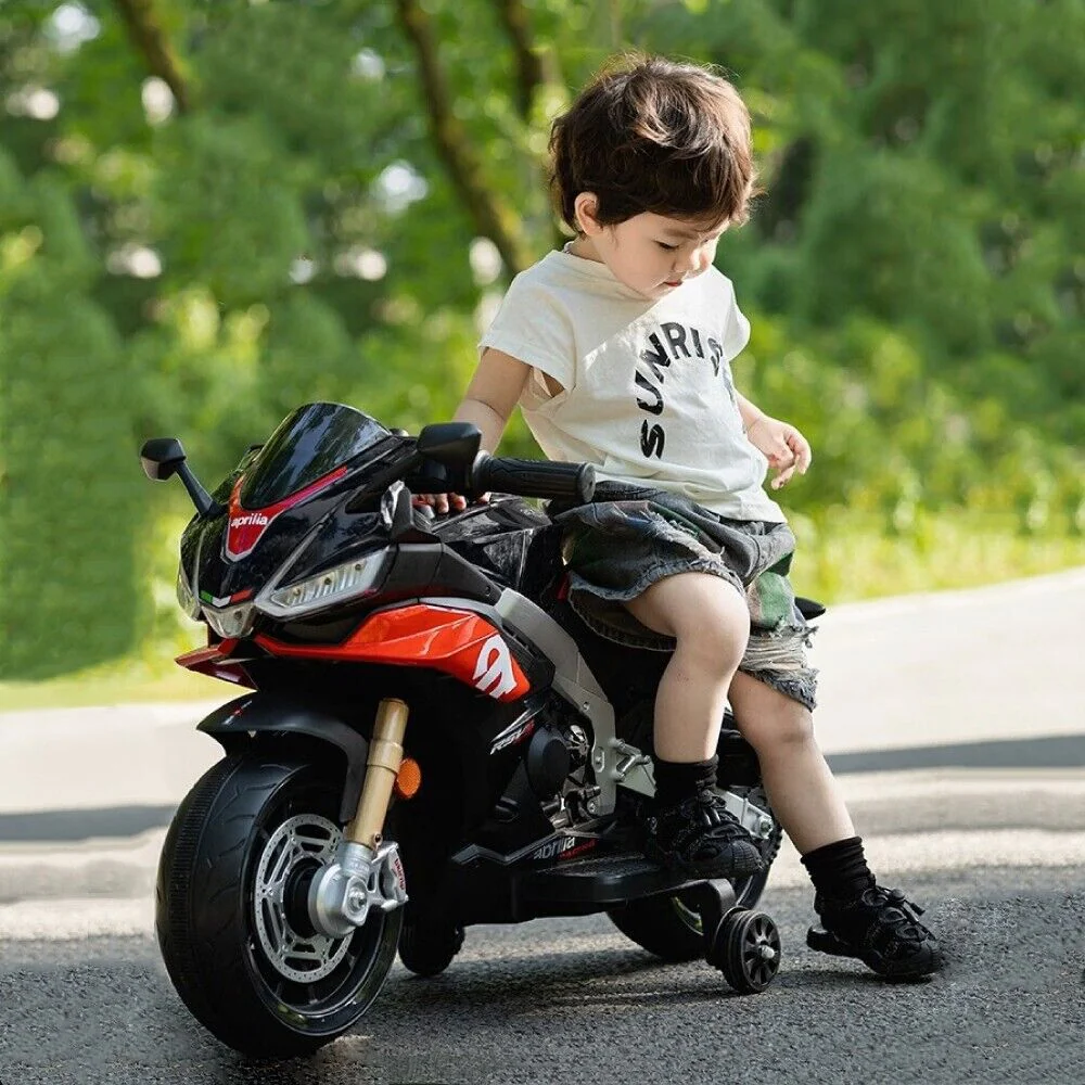 Kid's Electric Motorcycle with LED Lights and Bluetooth - 12V Ride-On Motorbike - Image 3