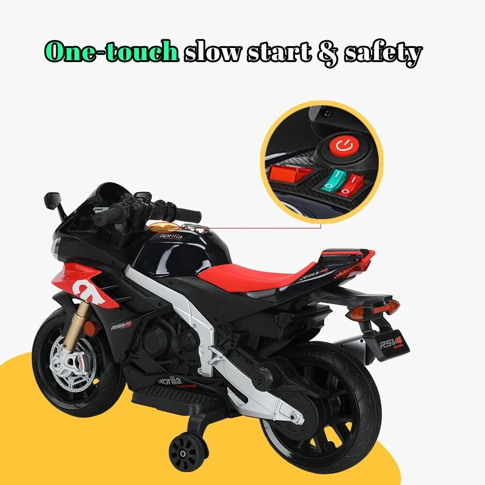 Kid's Electric Motorcycle with LED Lights and Bluetooth - 12V Ride-On Motorbike - Image 4