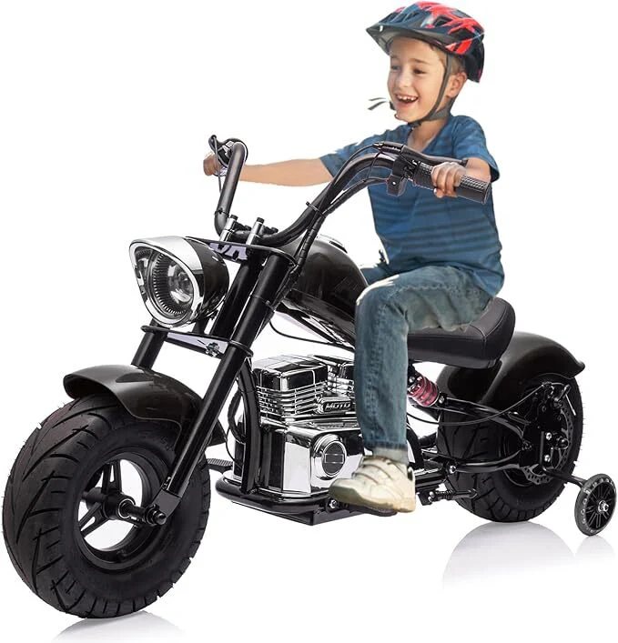 Kids Electric 36V Off-Road Dirt Bike Motorcycle with LED Lights and 16.5 MPH Speed - Image 3