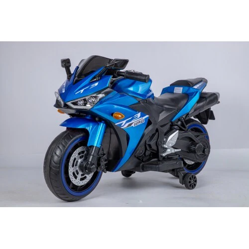 12V Electric Kids Ride-On Motorcycle with Training Wheels and Lights - Image 9