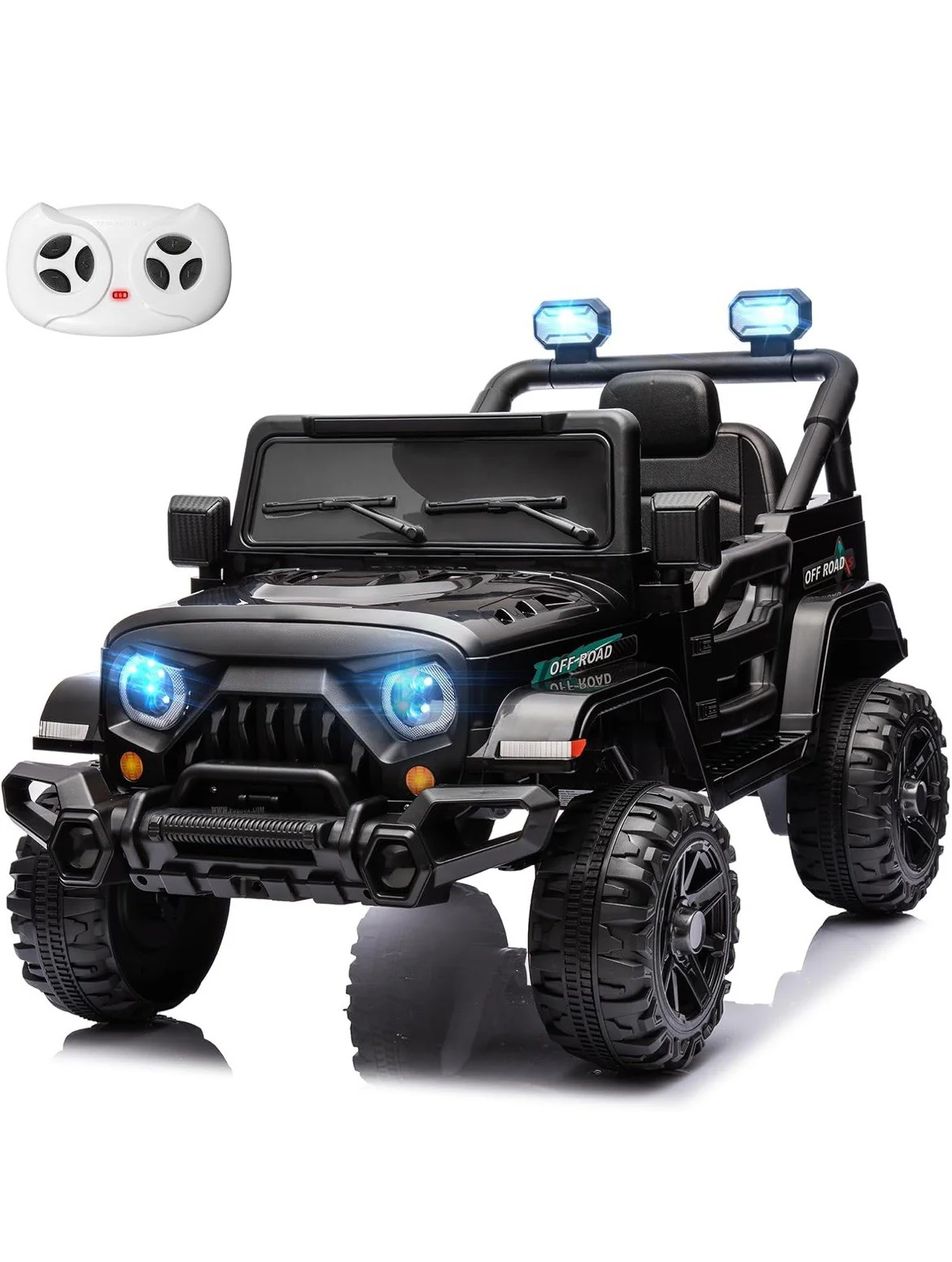 12V Electric Ride-On Jeep Truck for Kids with Remote Control and Rechargeable Battery