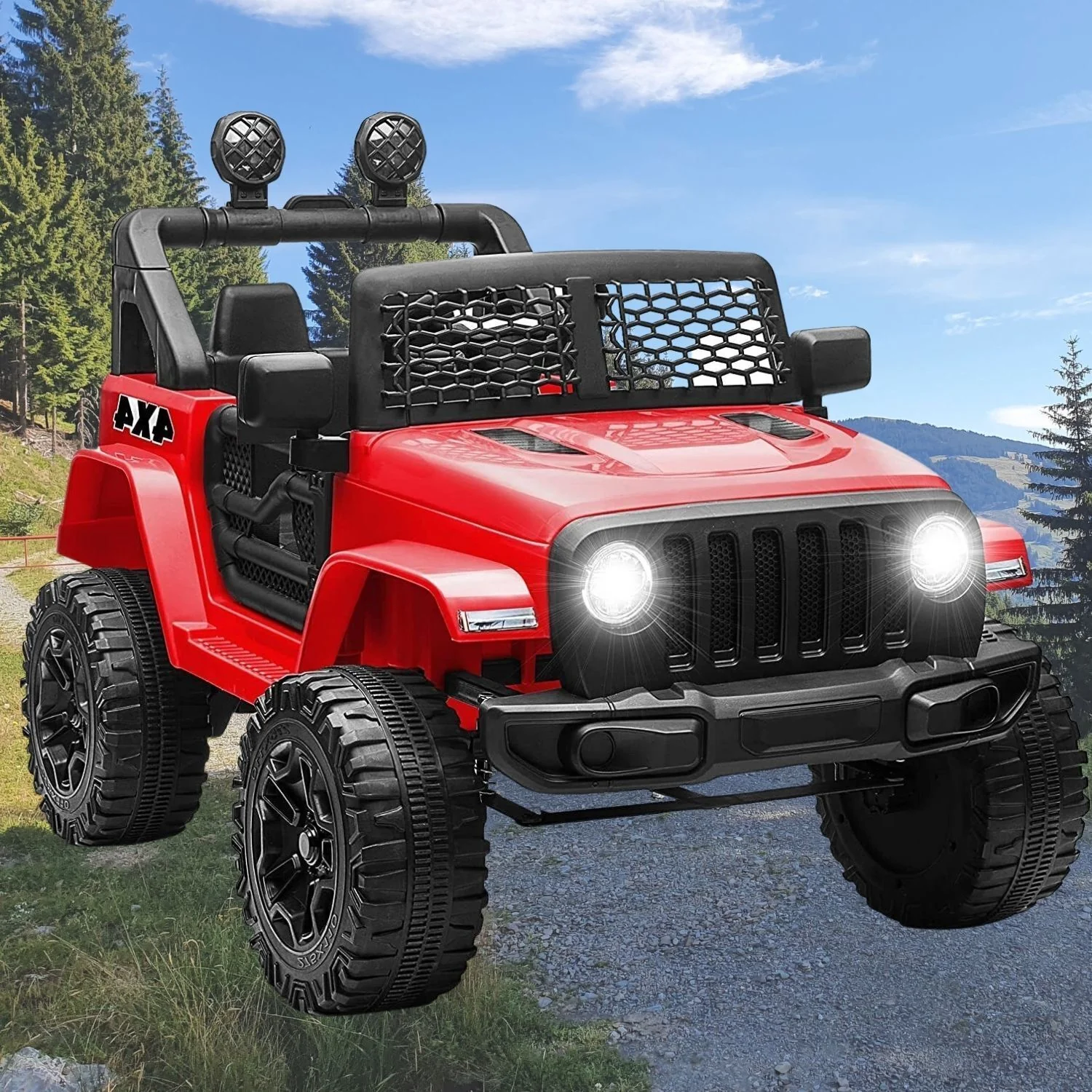 Kids Electric Ride On Car with Remote Control and MP3 Player - 2 Seater 12V Truck with 7AH Power - Image 3