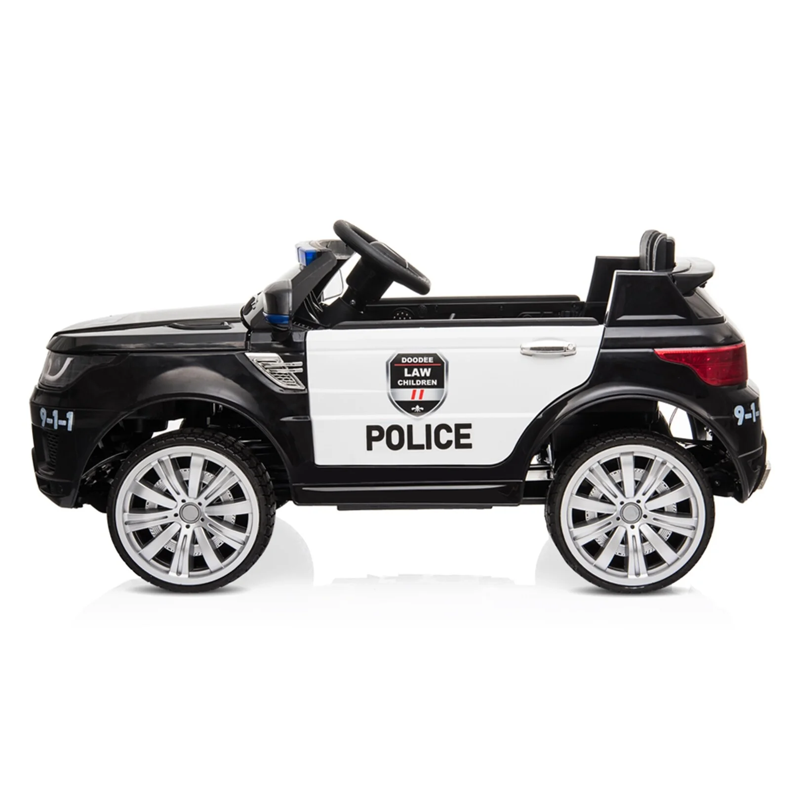 Kids Electric Ride On Police Car 12V Battery with Parental Remote Control - Image 11