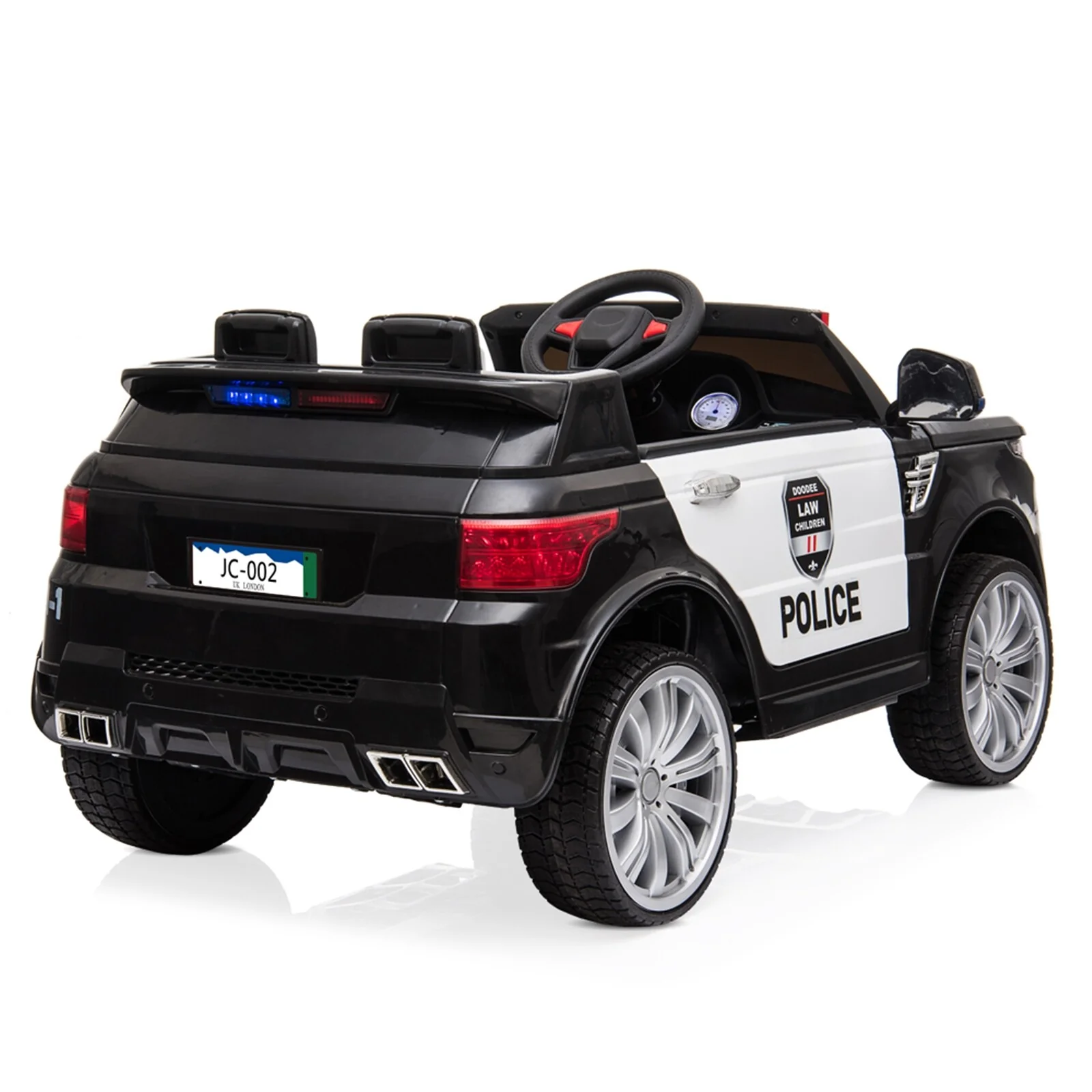 Kids Electric Ride On Police Car 12V Battery with Parental Remote Control - Image 12