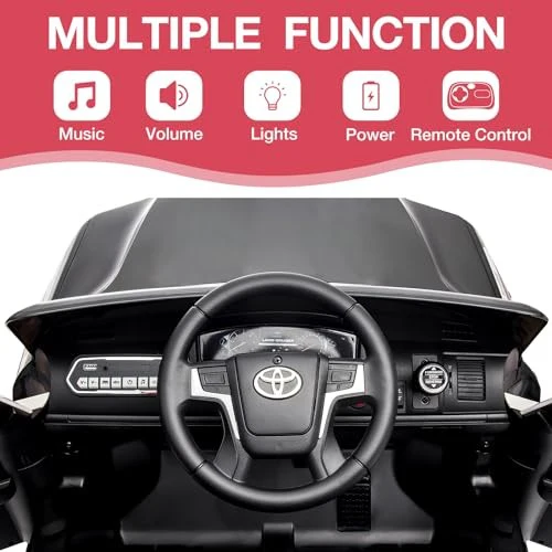 Electric 12V Battery-Powered Kids Ride-On SUV Truck Licensed Toyota Vehicle - Image 3