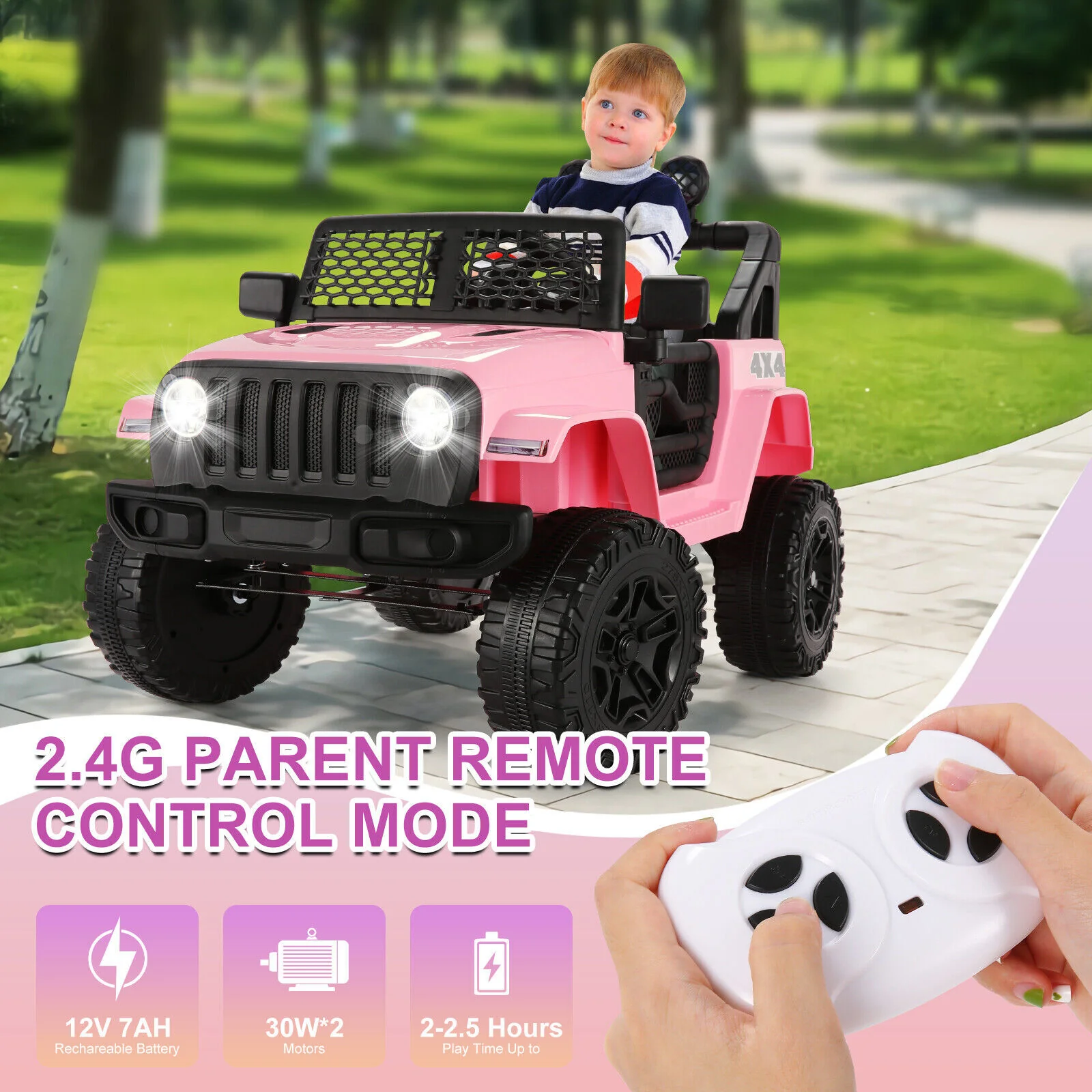 12V Kids Electric Ride-On Truck with Remote Control and MP3 Player - Image 11