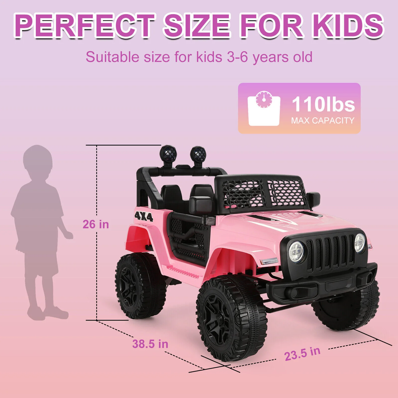 12V Kids Electric Ride-On Truck with Remote Control and MP3 Player - Image 12