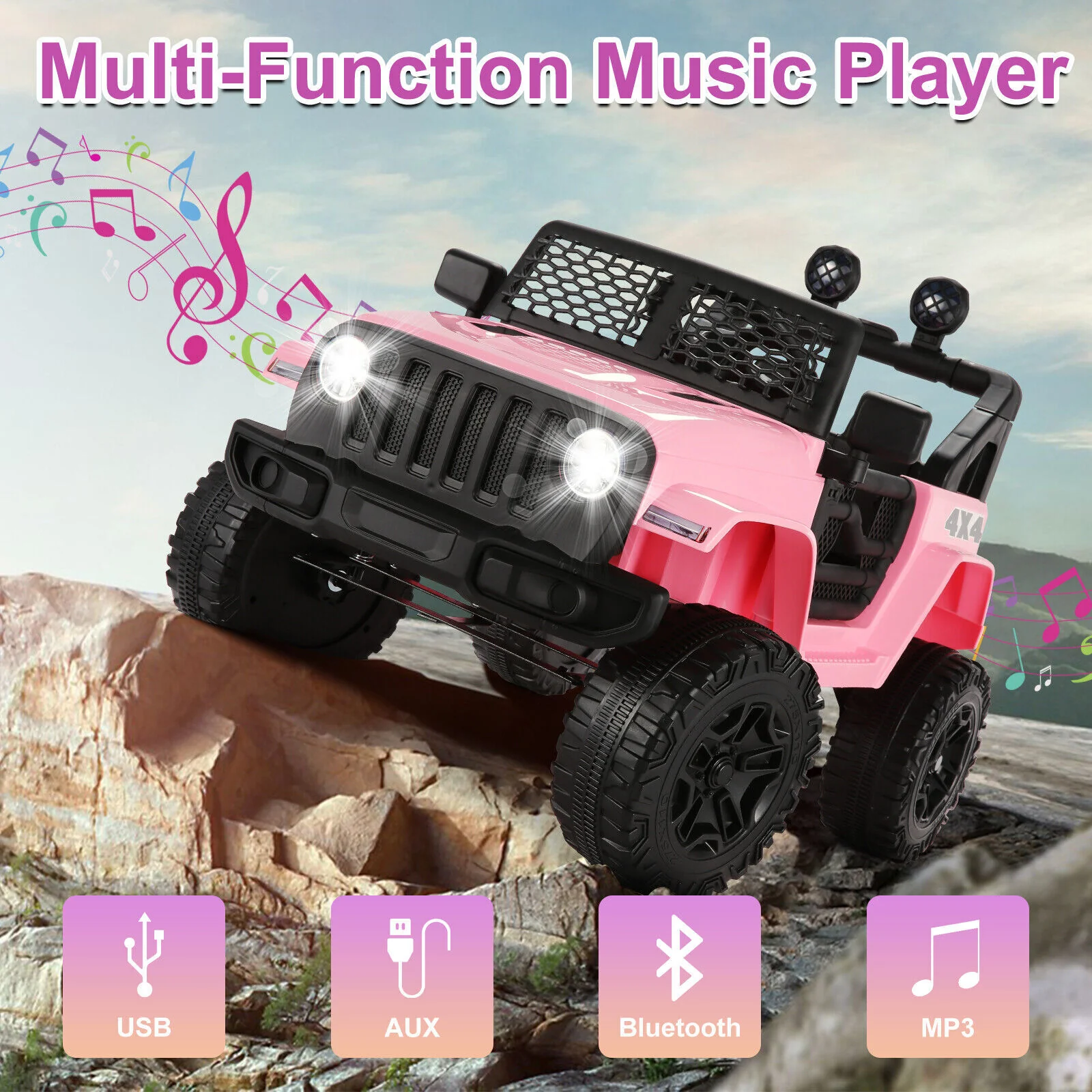 12V Kids Electric Ride-On Truck with Remote Control and MP3 Player - Image 14