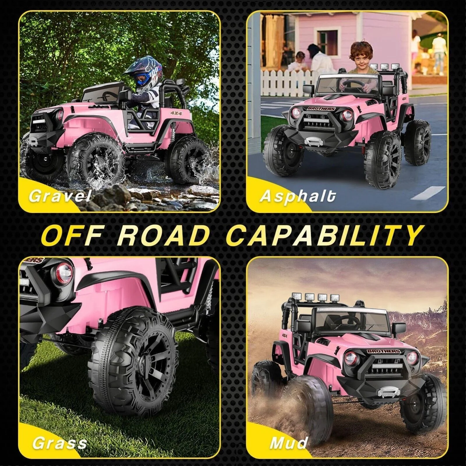 Kids Electric Ride-On Truck with Remote Control - 24V Battery Powered 2 Seater Car - Image 12