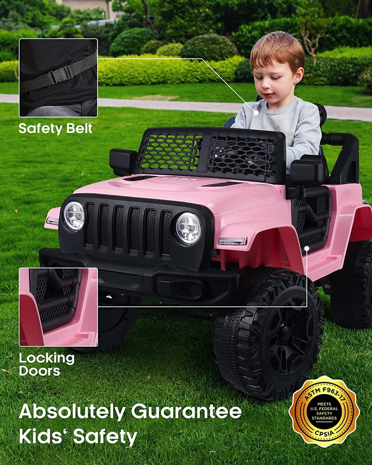 Kids Electric Ride-On Truck with Remote Control, 3 Speeds, and LED Lights - 24V/12V - Image 14