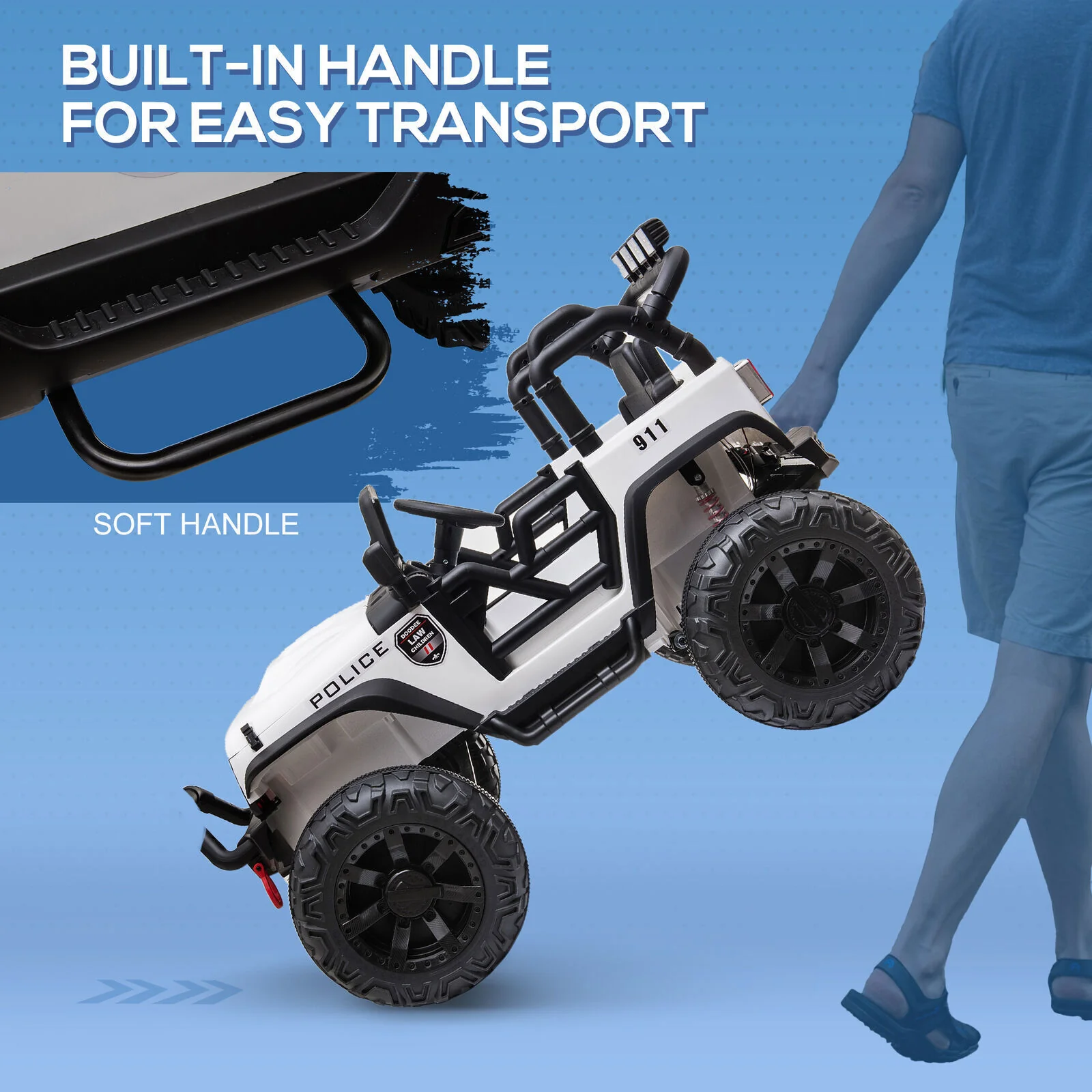 Kids' Electric UTV Truck with Bluetooth Music and Dual Motors - Image 6