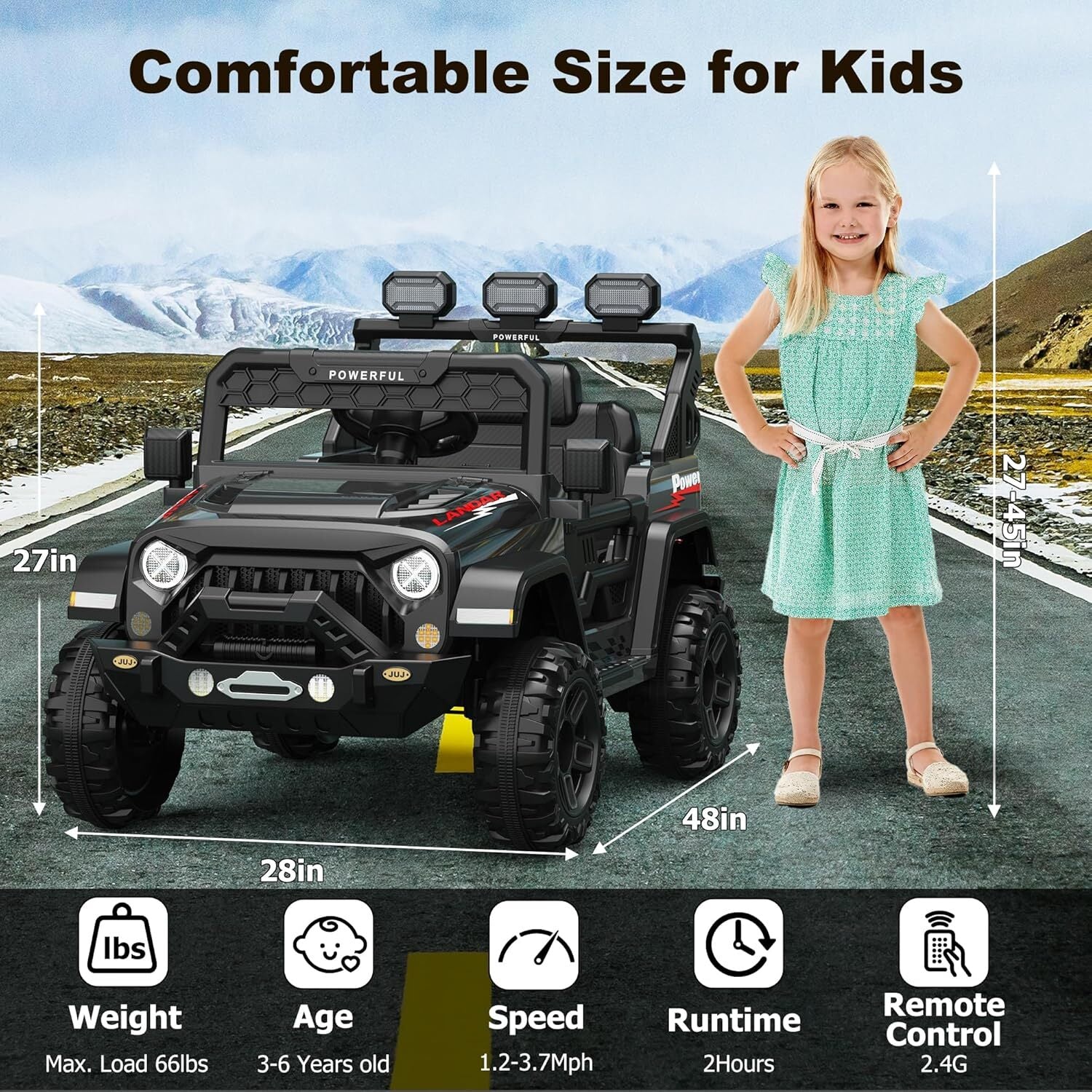 12V Battery-Powered Kids Electric Car with 2.4G Remote Control - Image 8