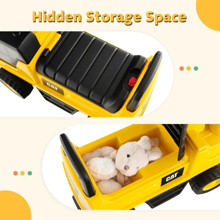 Toddler Ride-On Excavator Digger Toy with Hidden Storage Space - Image 16
