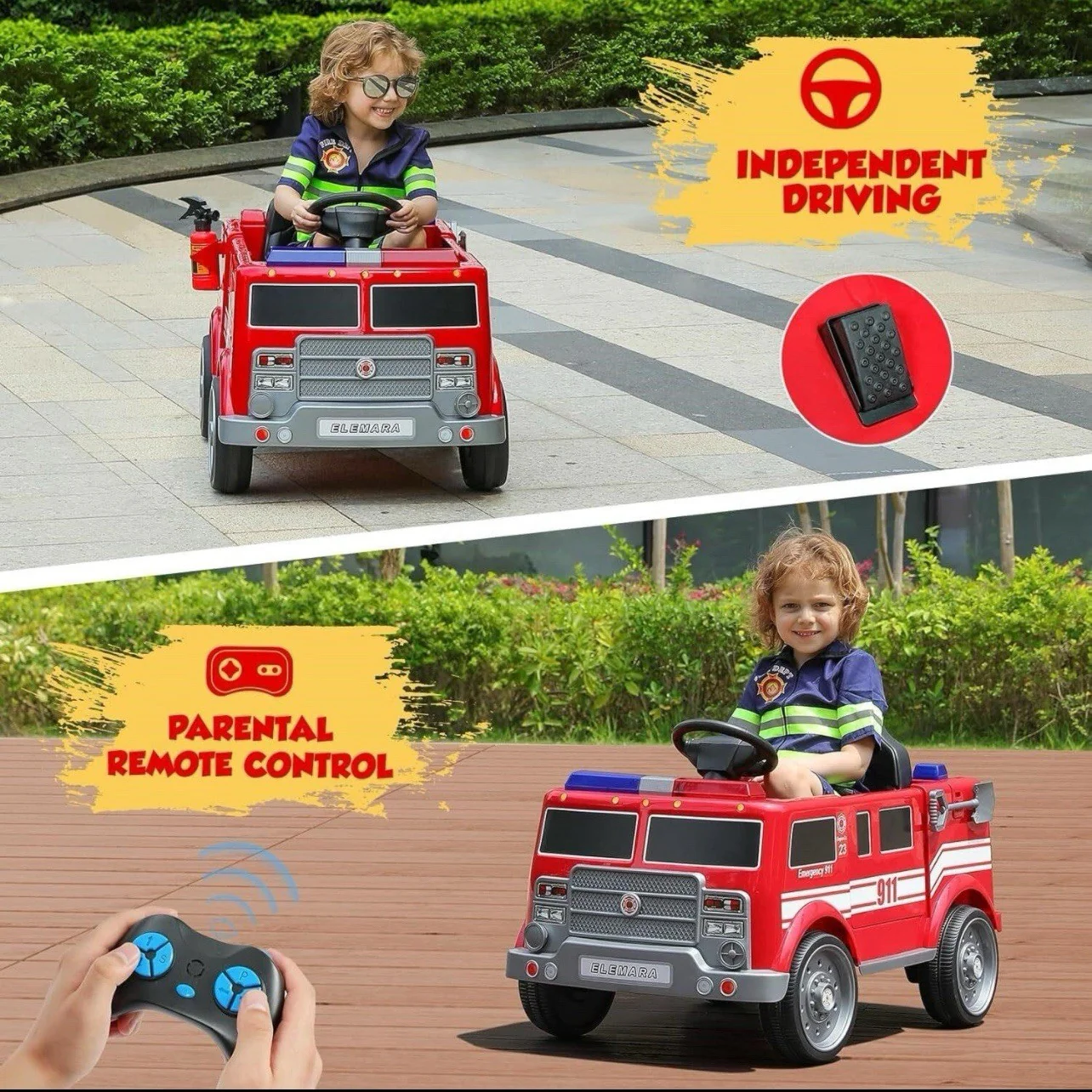 Children's Fire Engine Toy Truck - Image 2