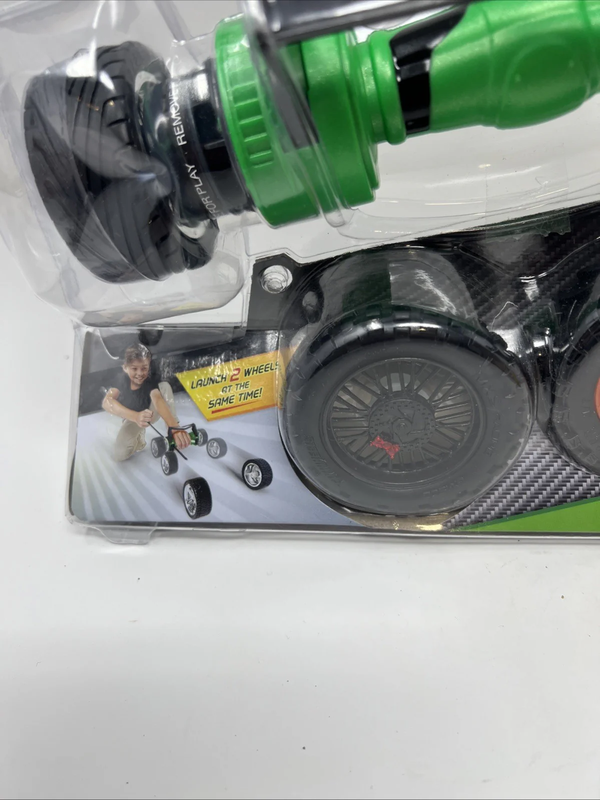 Kids Fly Wheels Twin Turbo Green GX Rippin Racer Battle Ripper Launcher Toy - Image 3