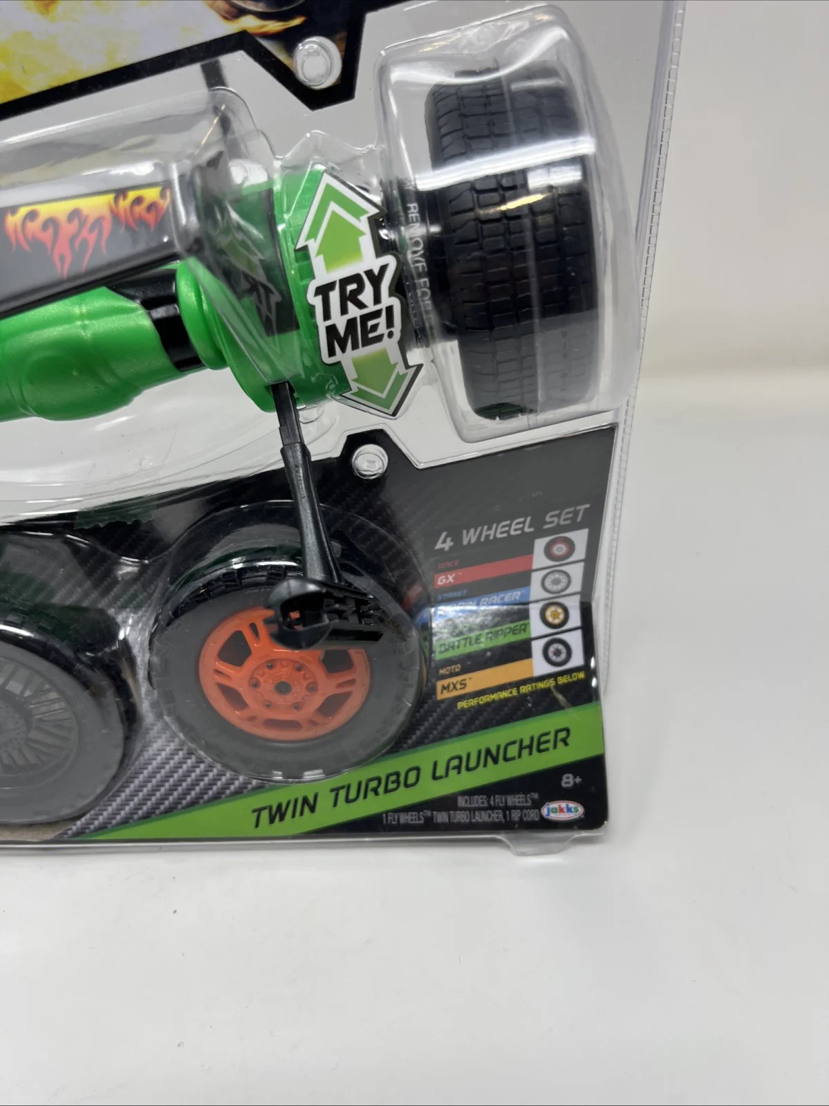 Kids Fly Wheels Twin Turbo Green GX Rippin Racer Battle Ripper Launcher Toy - Image 4