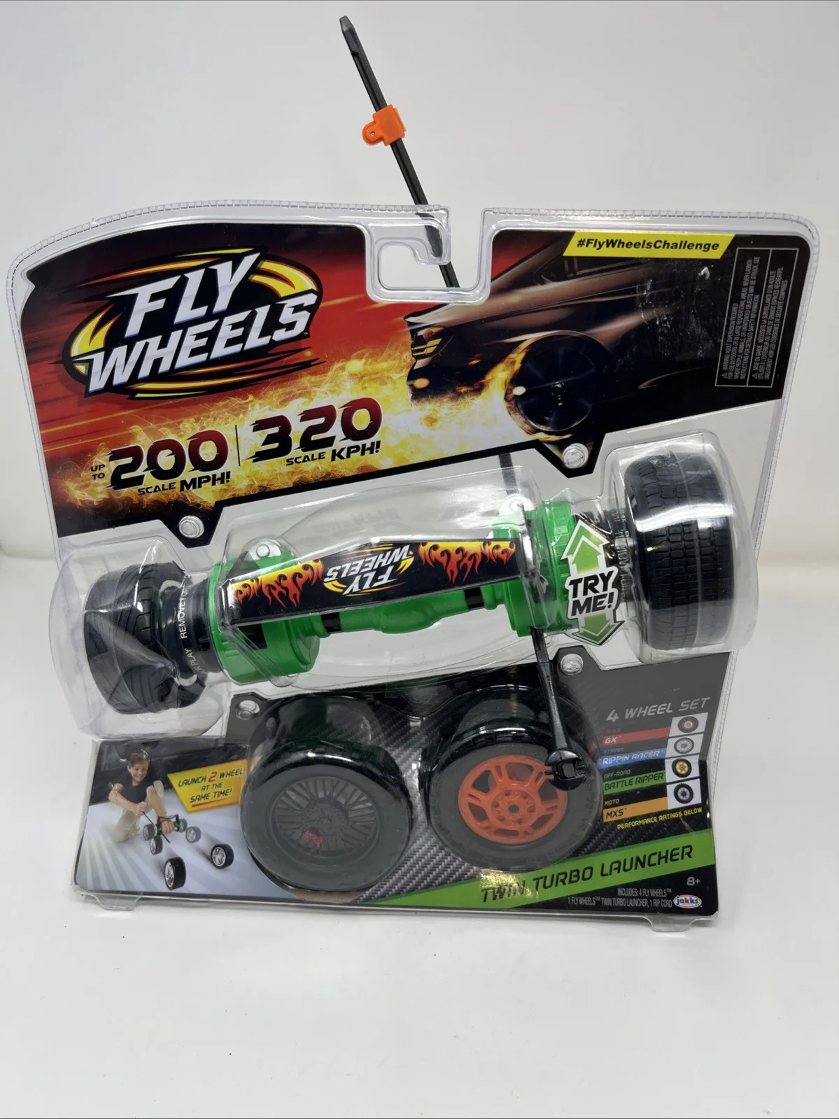 Kids Fly Wheels Twin Turbo Green GX Rippin Racer Battle Ripper Launcher Toy - Image 9
