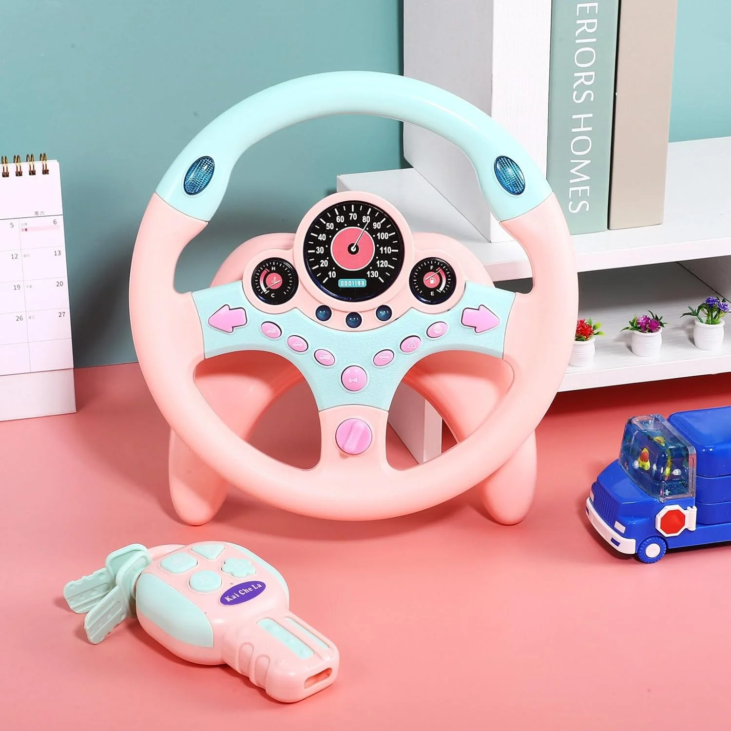 Kids Backseat Car Key Toy with Simulated Driving, Lights, and Music for Toddlers - Image 6