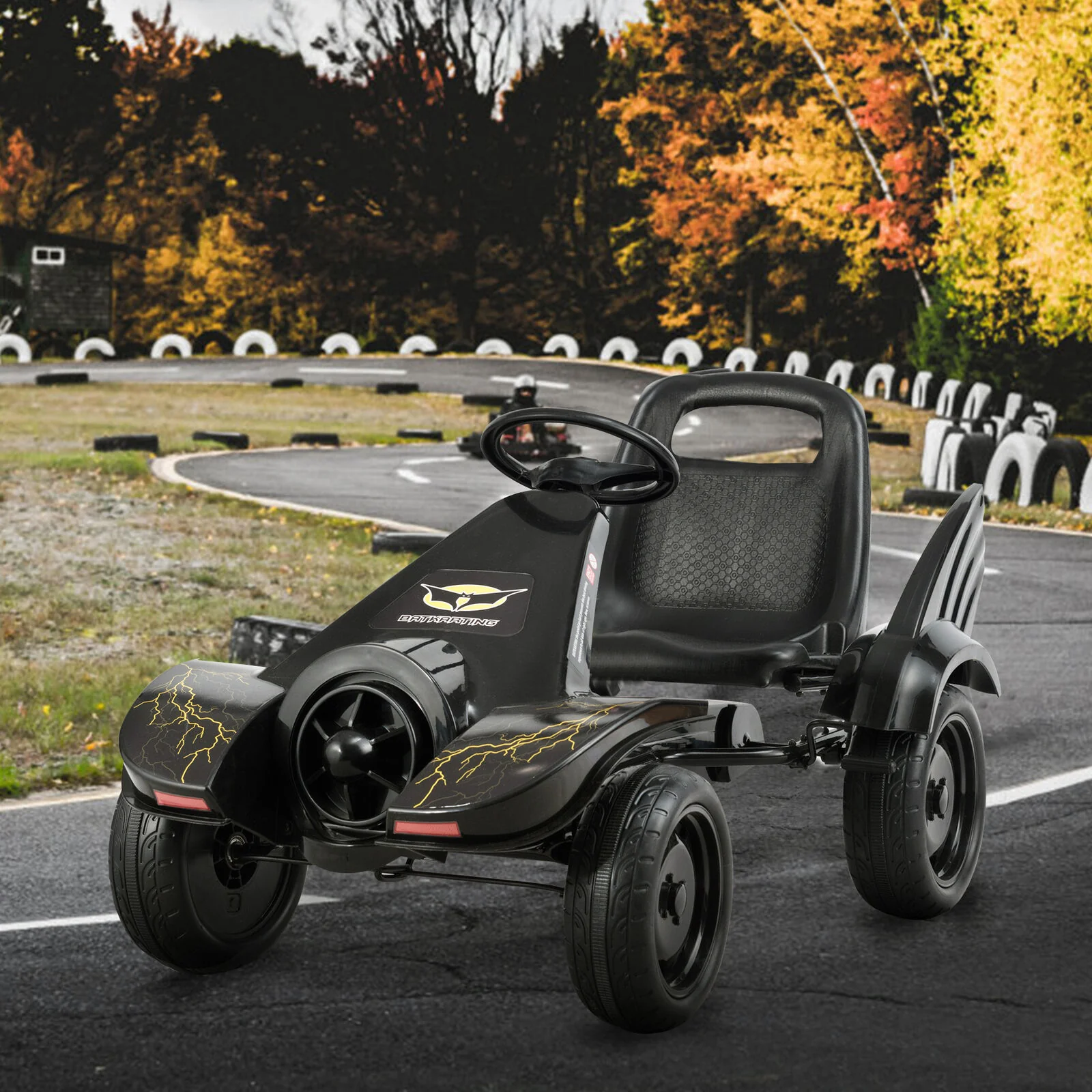 Kid's Go Kart Pedal Car with Clutch & Hand Brake - Perfect Christmas Gift! - Image 3
