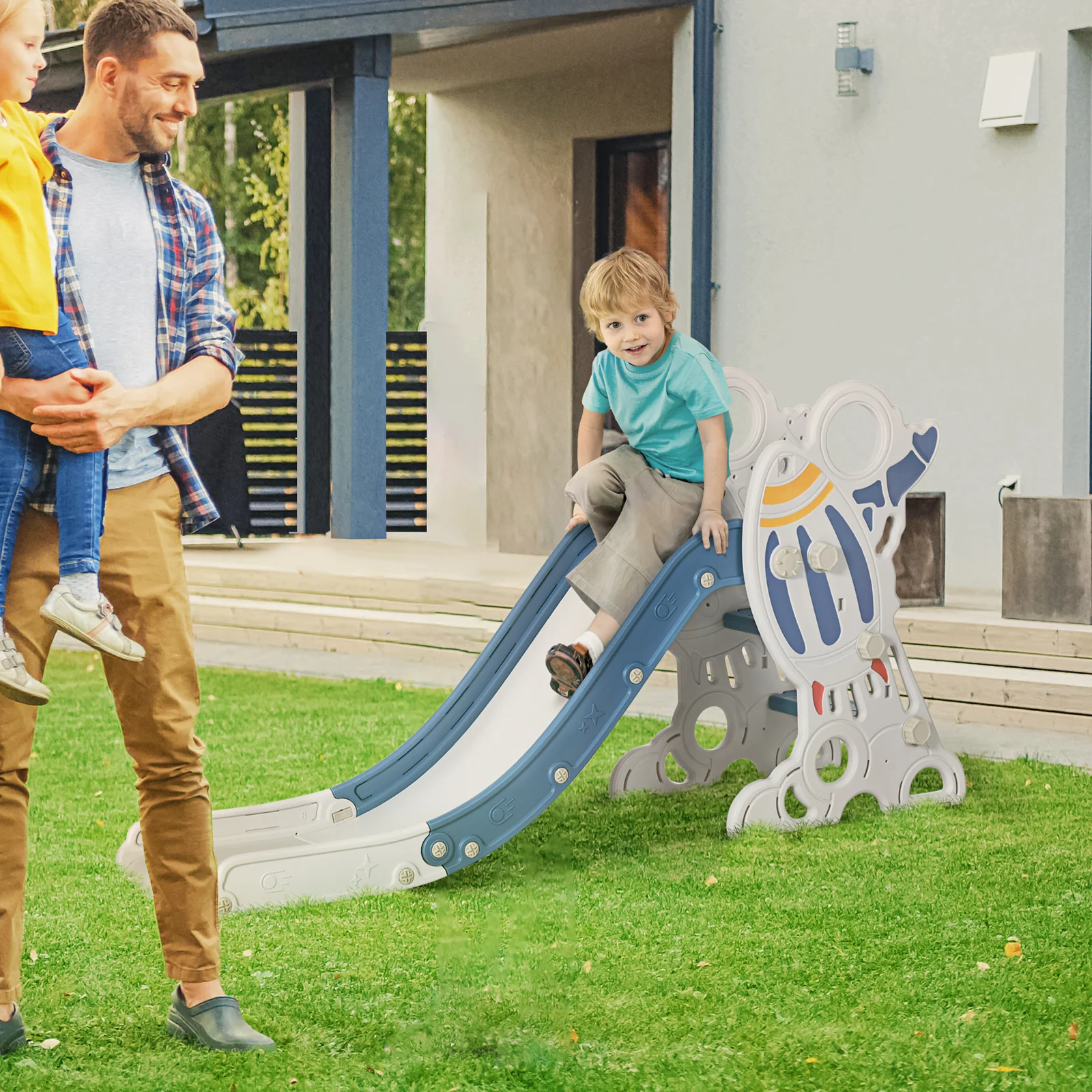 Small Indoor Toddler Slide for Ages 1.5-3 – Space-Themed Play Toy - Image 2