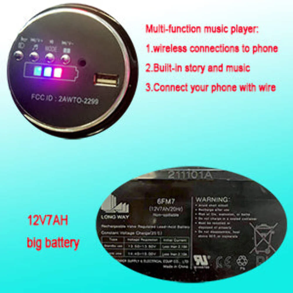 12V Electric Kids Motorcycle for Boys and Girls with Lights Rechargeable Battery - Image 11