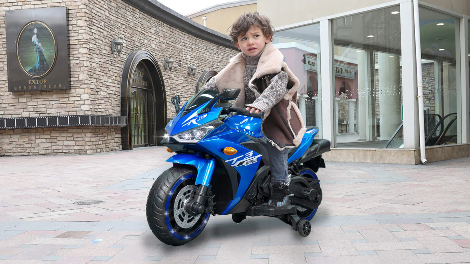 12V Electric Kids Motorcycle for Boys and Girls with Lights Rechargeable Battery - Image 8