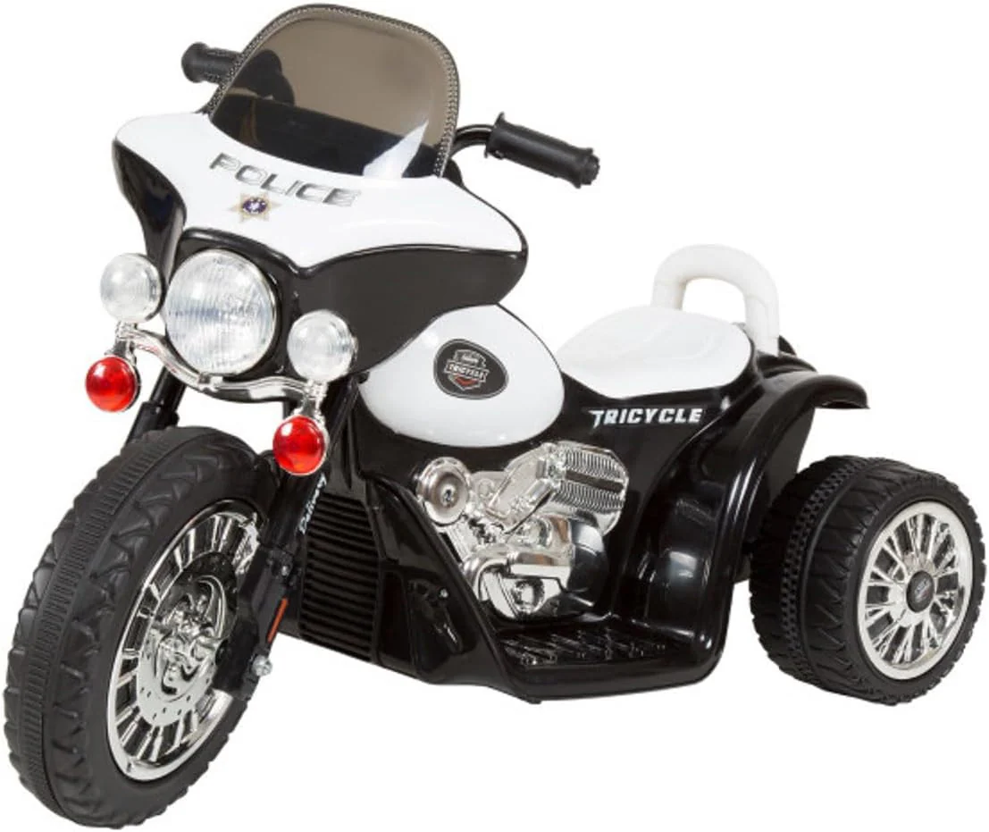 Police-Themed 3-Wheel Ride-On Motorcycle for Kids with Headlight and Reverse功能 - Image 7