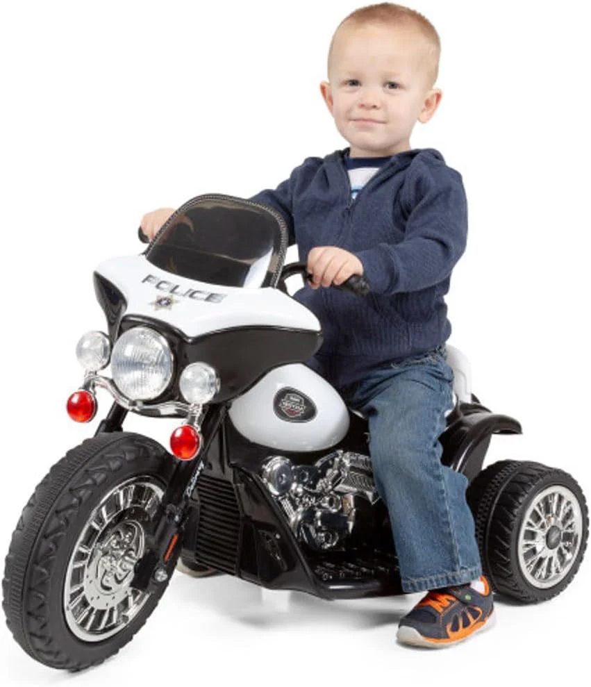 Police-Themed 3-Wheel Ride-On Motorcycle for Kids with Headlight and Reverse功能 - Image 9