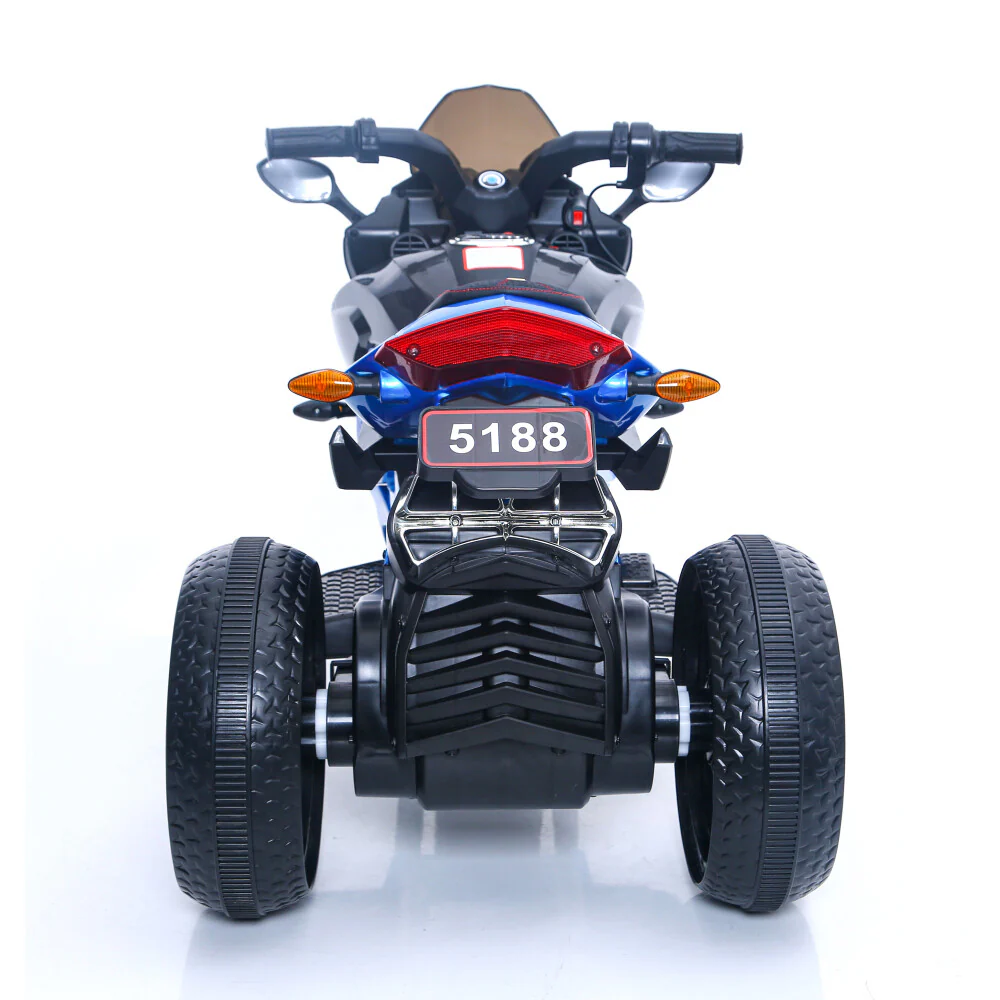 Kids 3-Wheel Battery-Powered Motorcycle with PU Seat and Training Wheels - Image 5