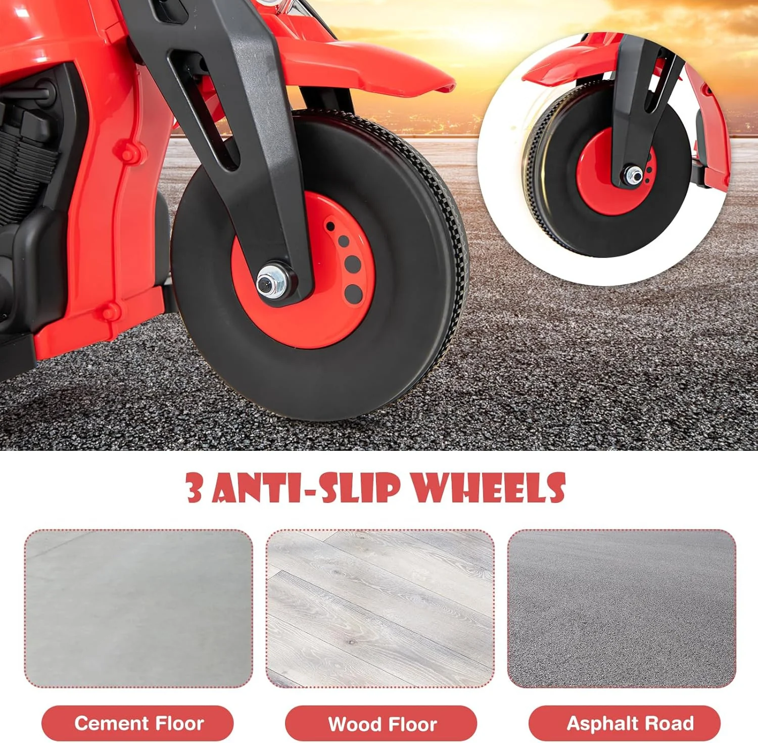 Kids 6V Electric Ride-On Motorcycle Car with Automatic Bubble Function and Foot Pedal - Image 9