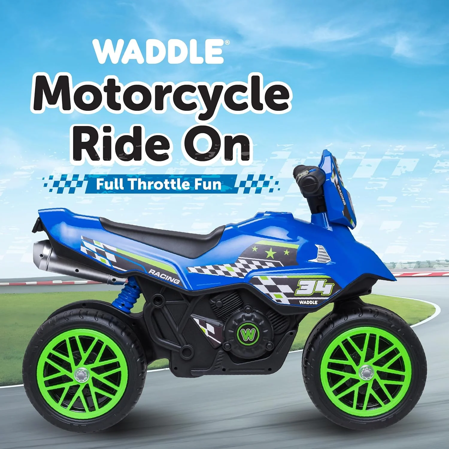 Motorcycle Balance Bike for Toddlers - Fun Ride-On Toy with Sounds and Stable Wide Wheel Base - Image 3