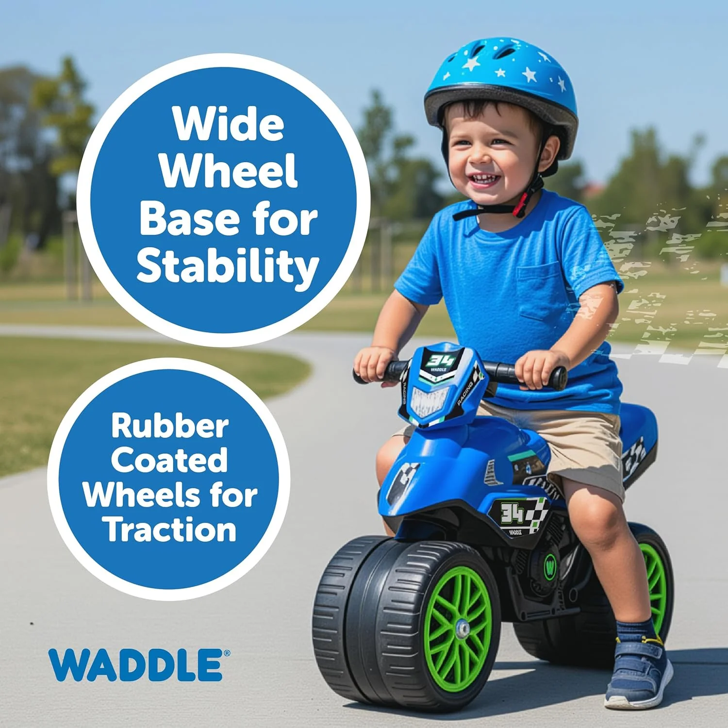 Motorcycle Balance Bike for Toddlers - Fun Ride-On Toy with Sounds and Stable Wide Wheel Base - Image 5