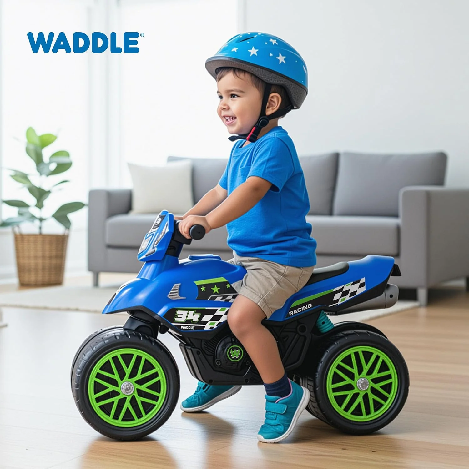 Motorcycle Balance Bike for Toddlers - Fun Ride-On Toy with Sounds and Stable Wide Wheel Base - Image 7
