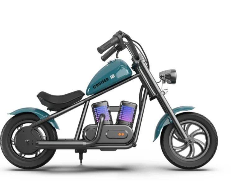 Kids 12V Cruiser Motorcycle Ride-On Toy with Enhanced Features