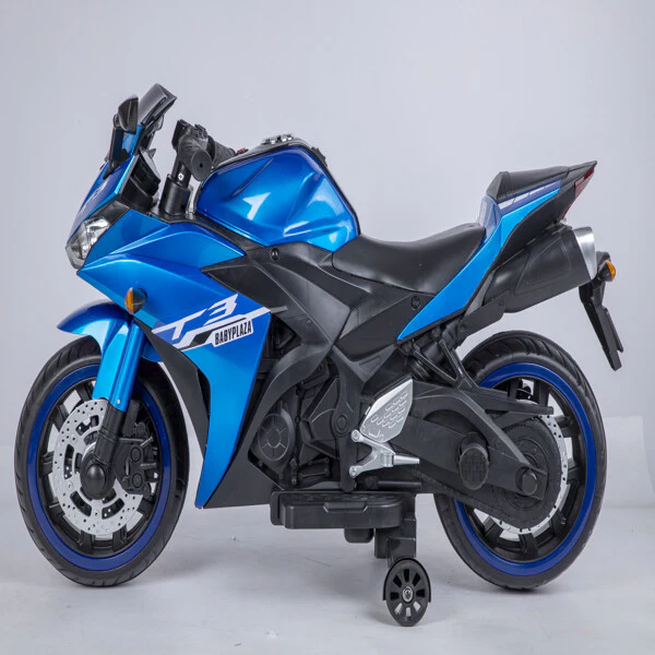 12V Ride-On Kids Motorcycle for Boys and Girls Ages 3-6 with Rechargeable Battery - Image 12