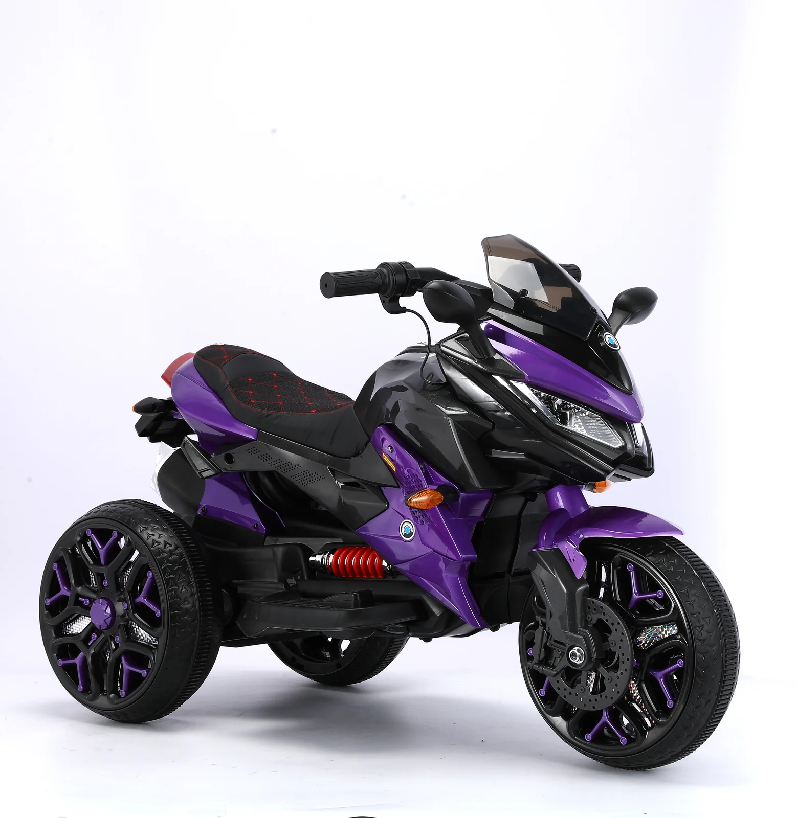 Kids Ride-On Motorcycle with 3 Lighted Wheels, Rechargeable Battery and Training Wheels - Image 6