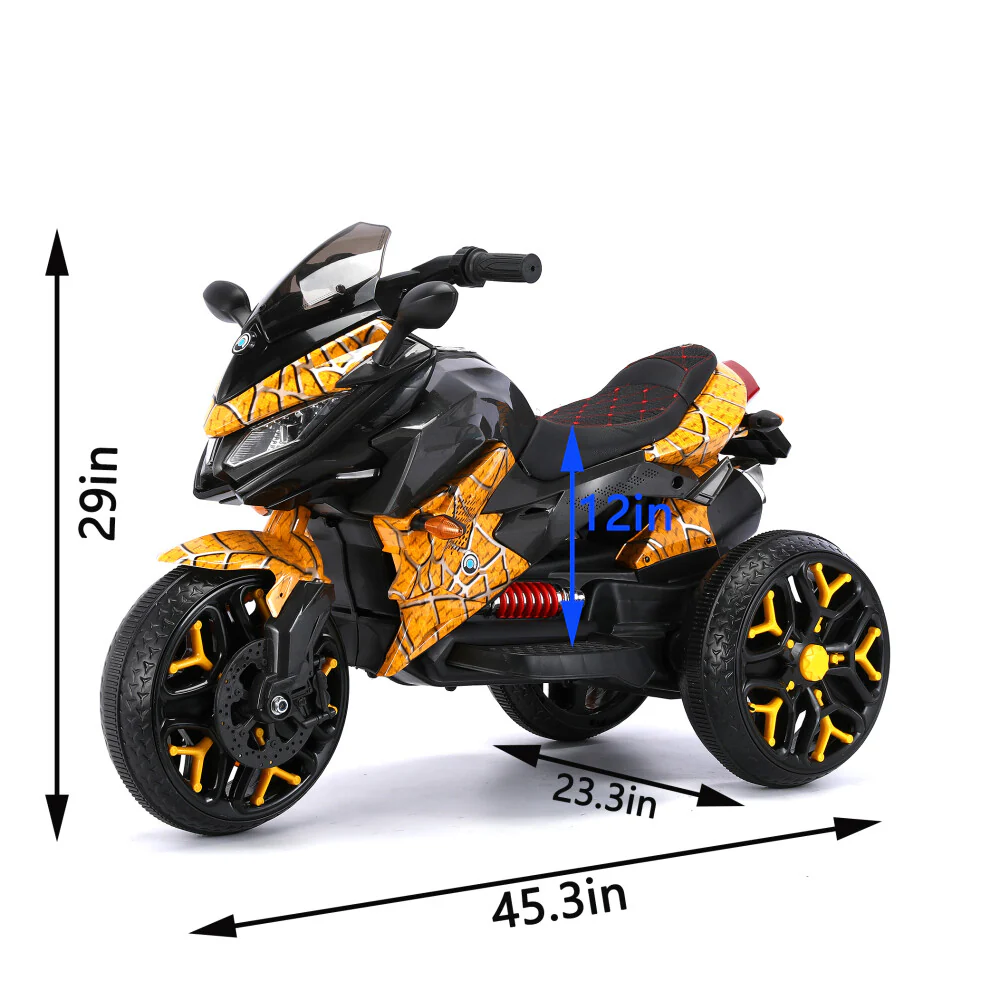 Battery-Powered 3-Wheel Ride-On Motorcycle for Kids - Image 2