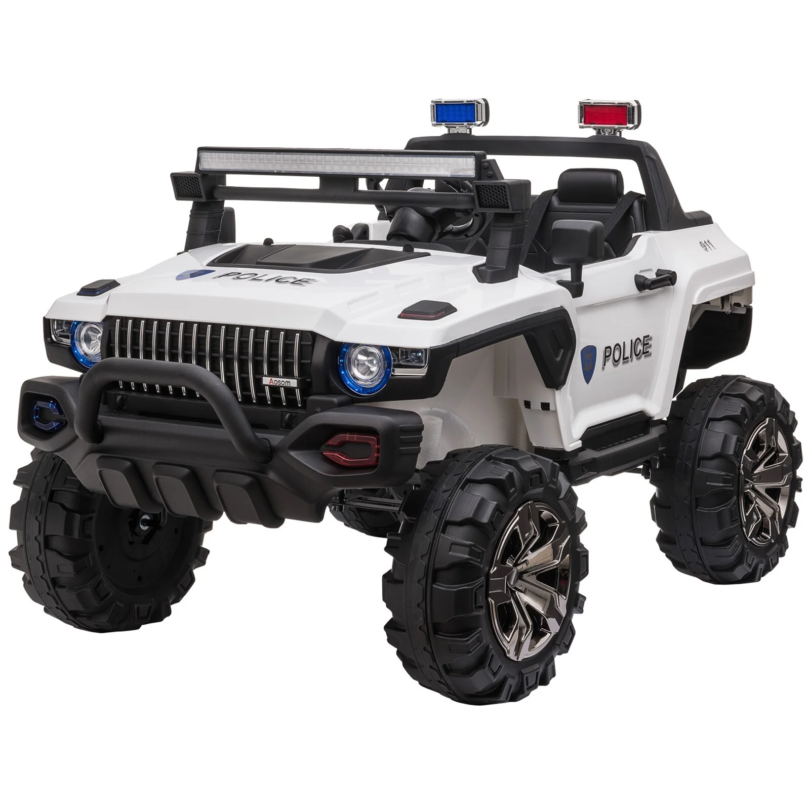Electric Police Truck Ride-On Car for Kids