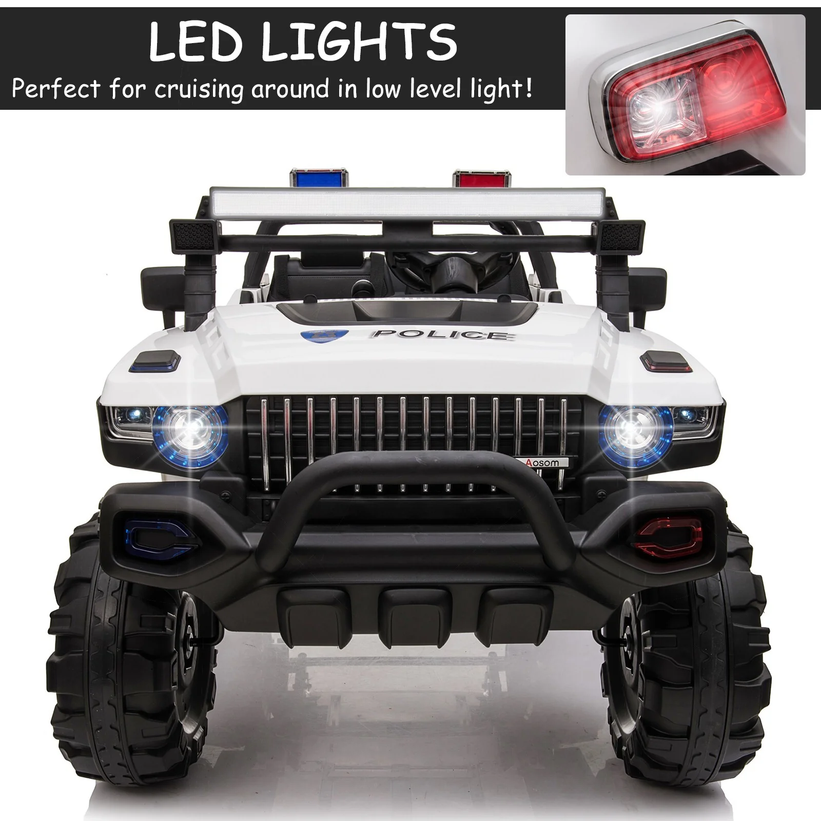 Electric Police Truck Ride-On Car for Kids - Image 3