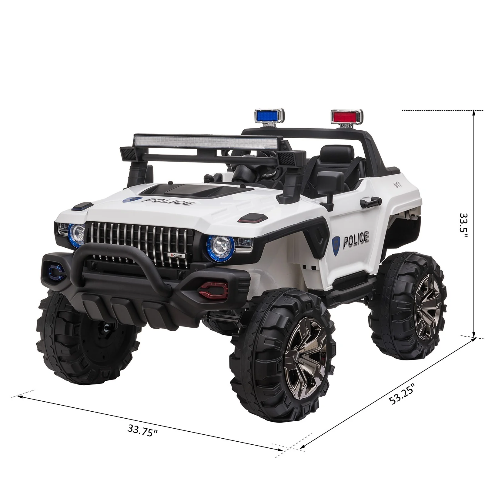 Electric Police Truck Ride-On Car for Kids - Image 4