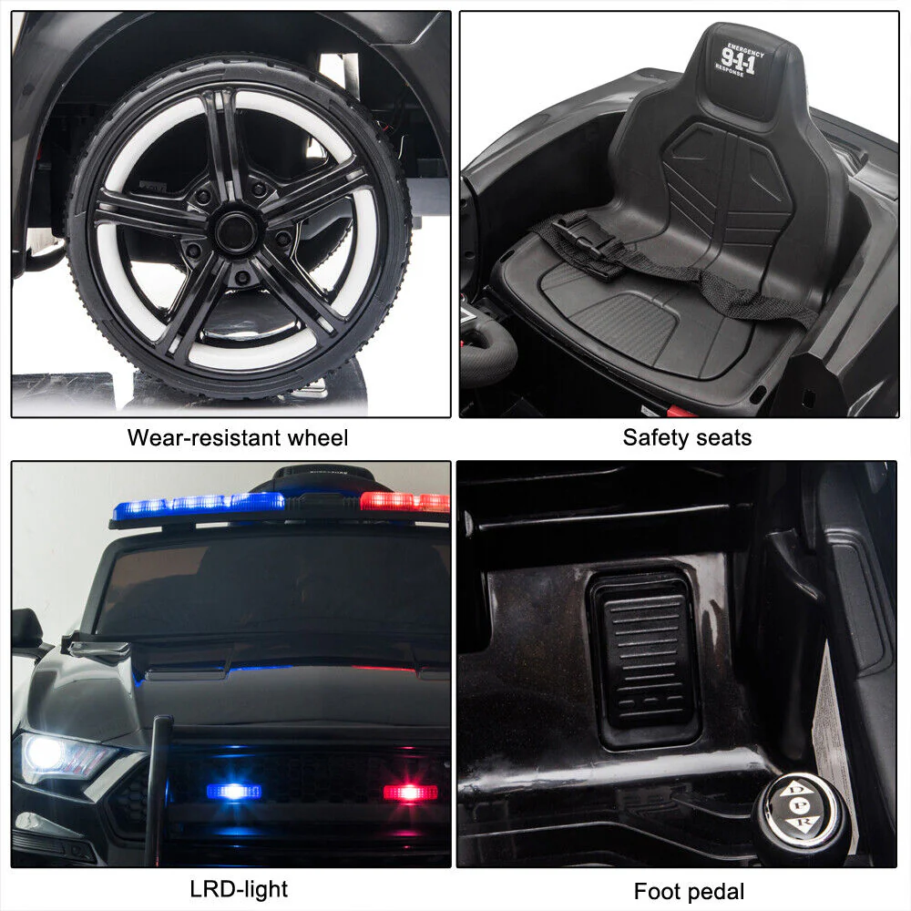Kids Police SUV Electric Car with Remote Control - 12V Battery Powered - Image 6