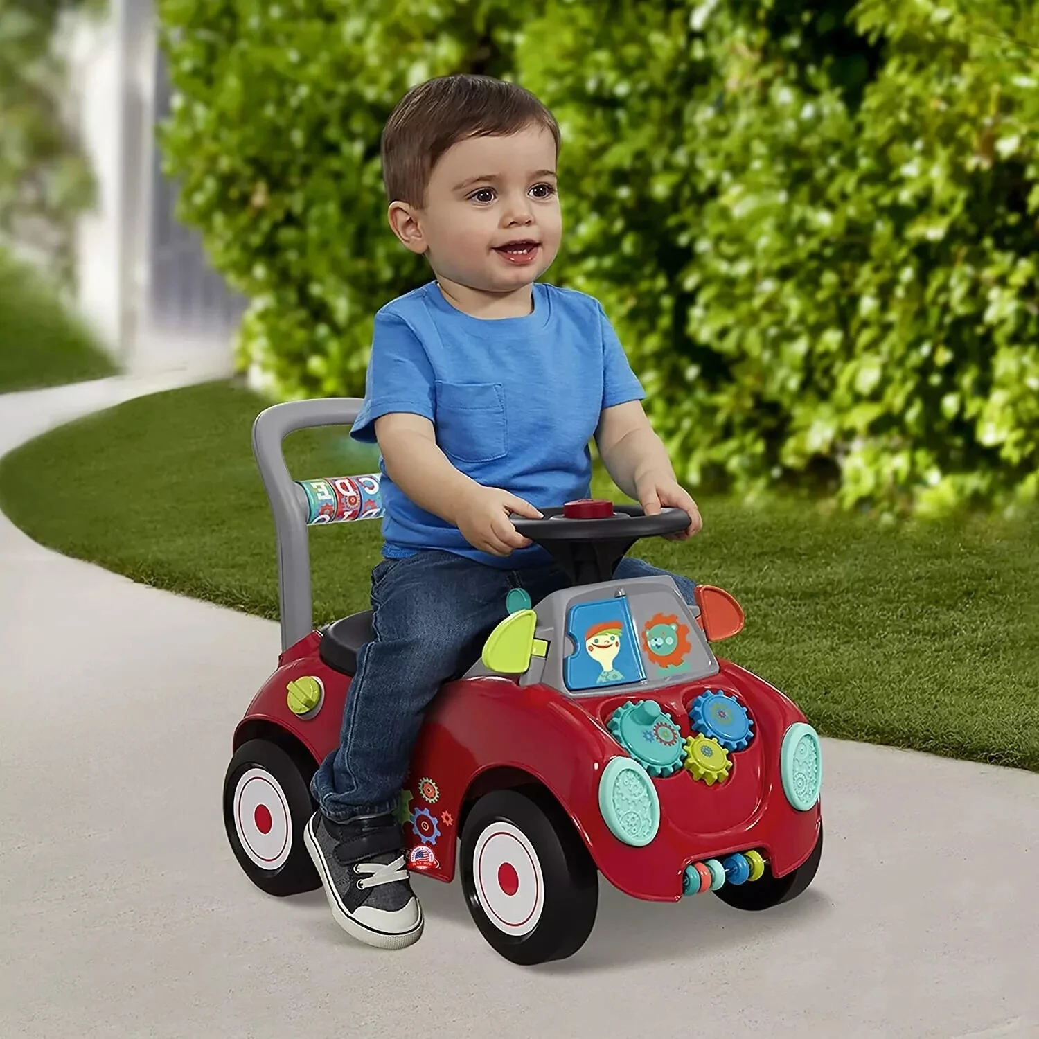 Children's Push Cart with Horn, Music, and Storage for Boys and Girls - Image 5