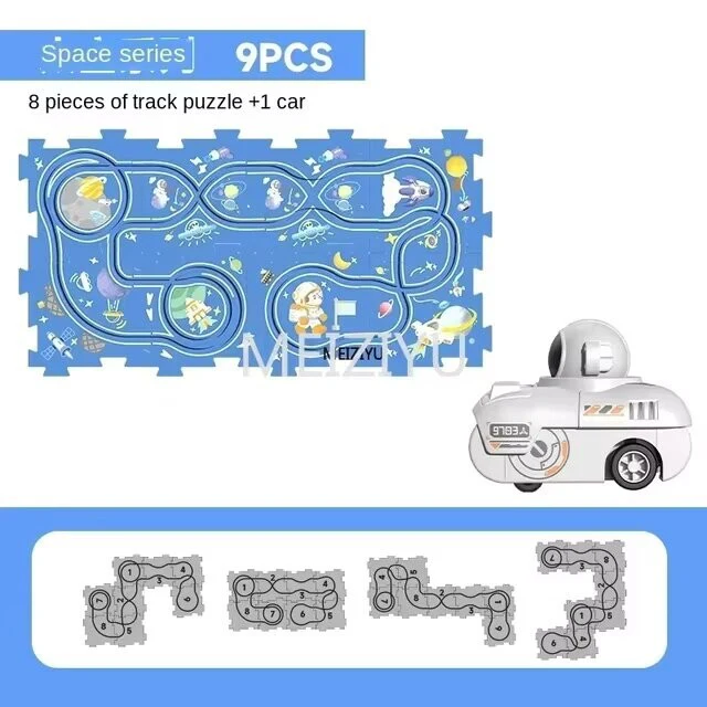 DIY Electric Puzzle Car Track Set for Kids Ages 3-6 with Automatic Features - Image 3