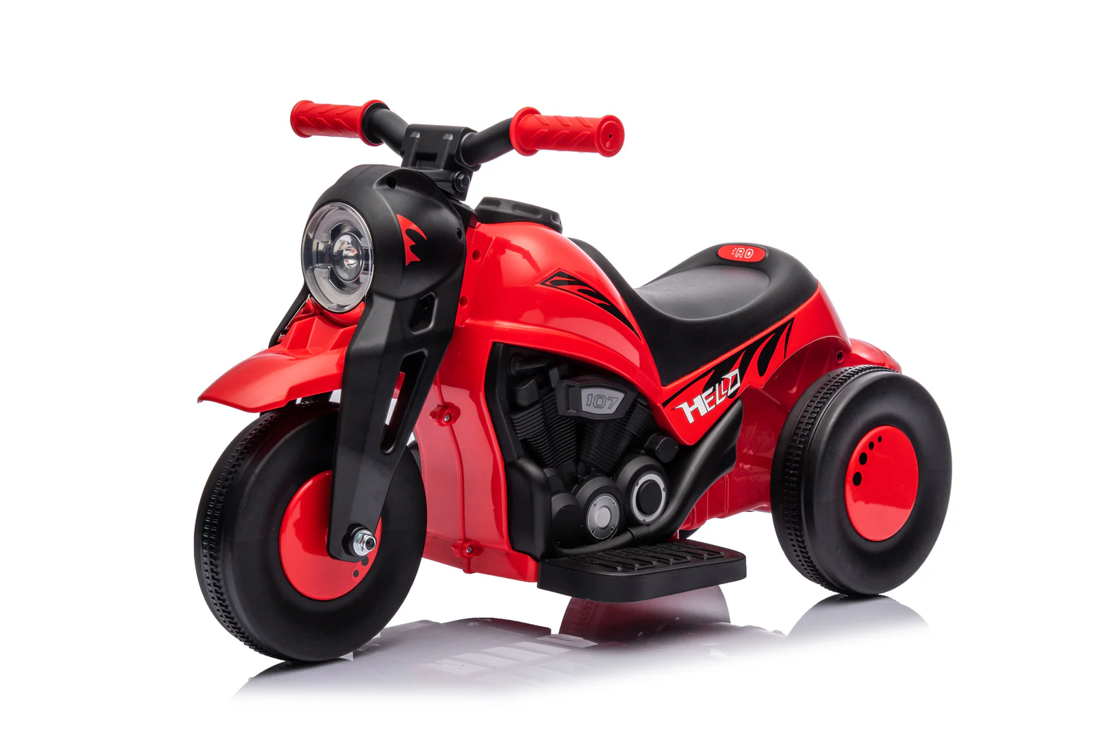 Battery-Powered Kids 3-Wheel Ride-On Motorcycle with LED Headlight and Bubble Function - Image 3