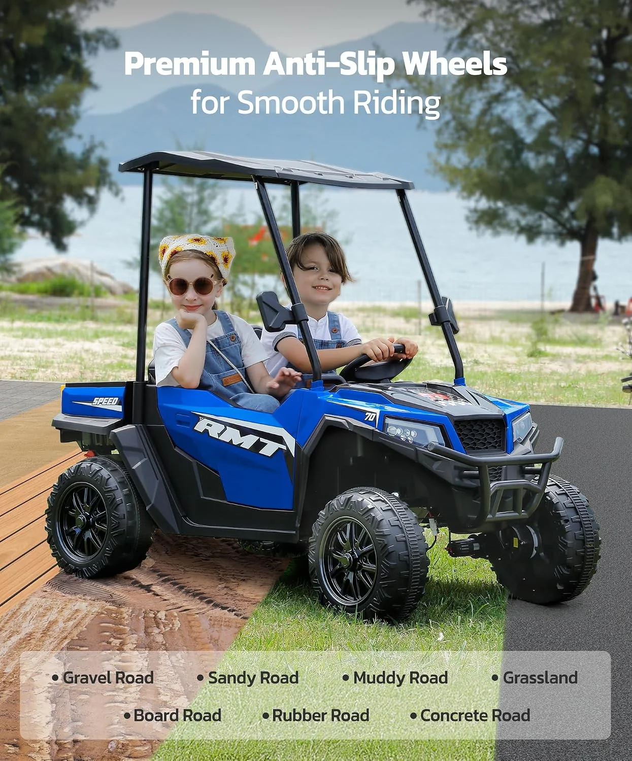 24V Dual Seat 4WD Electric Ride-On with Remote Control - Image 4