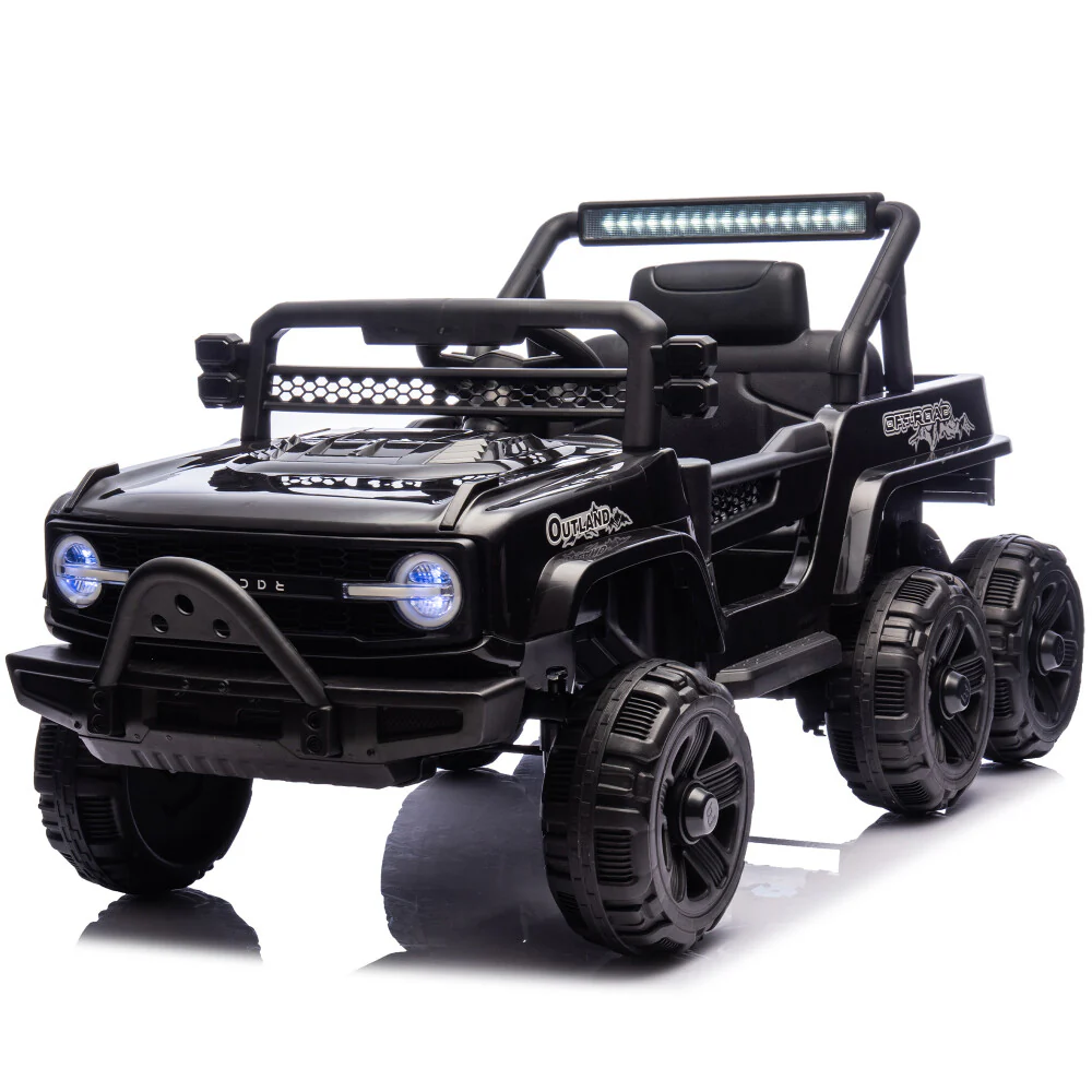 Kids 6-Wheel Electric Ride-On Truck with Parental Control, Lights, Music, and Slow Start - Image 23