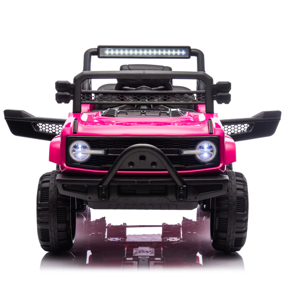 Kids 6-Wheel Electric Ride-On Truck with Remote Control, Power Display, and Searchlight - Image 11